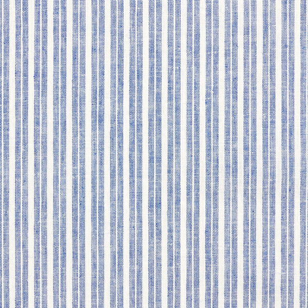 Leinen-Baumwoll-Mix Streifen breit – jeansblau/wollweiss,  image number 1