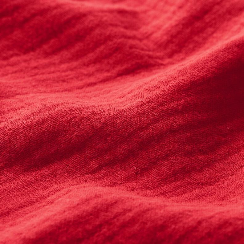 Musselin / Doppel-Krinkel Gewebe – rot, image number 3
