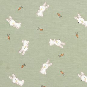 Bambus Baumwolljersey Hase und Möhre – greige, 