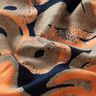 Viskosejersey gemalte Blumen – nachtblau/pfirsichorange,  thumbnail number 2
