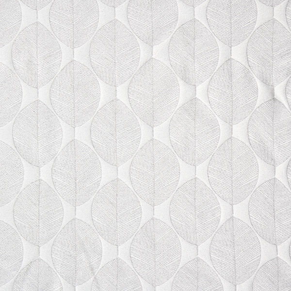 Dekostoff Jacquard dezente Blätter – hellgrau, image number 1