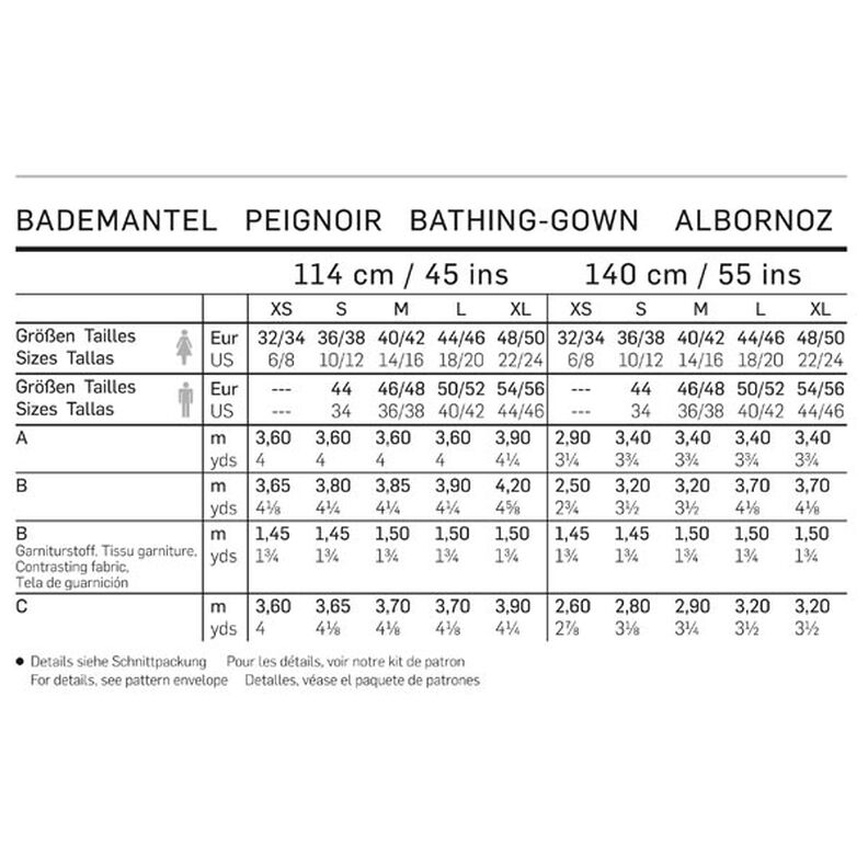 Bademantel | Burda 6740 | 32/34-48/50,  image number 6