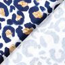 Baumwolljersey Leopard mit Goldflecken | Glitzerpüppi – weiss/indigo,  thumbnail number 4