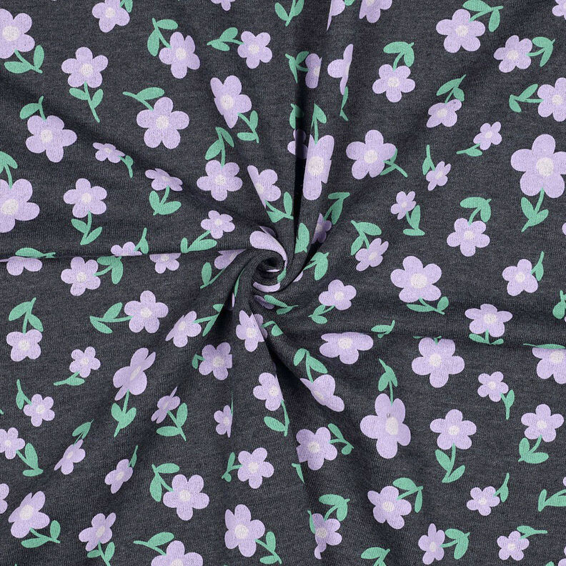 Sweatshirt Blumen | by Poppy – anthrazit/flieder,  image number 3