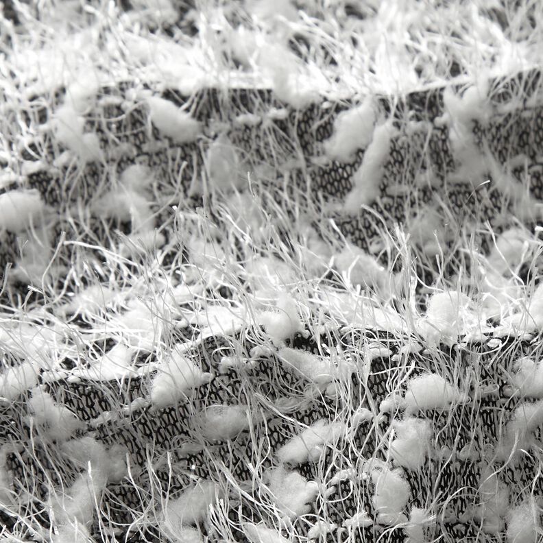 Strickstoff Effektgarn – schwarz/weiss, image number 3