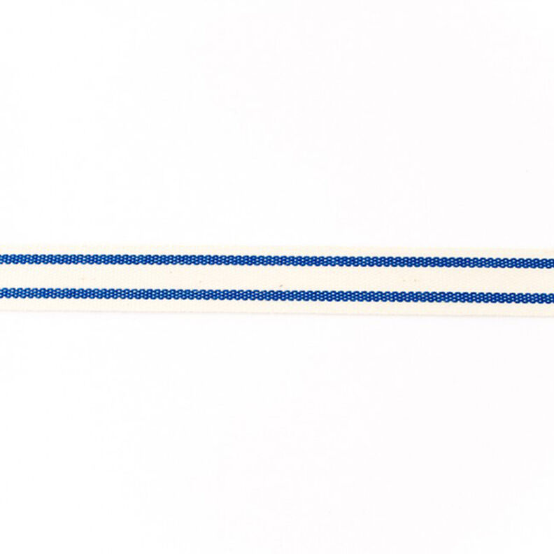 Webband Baumwolle Streifen – marineblau,  image number 1