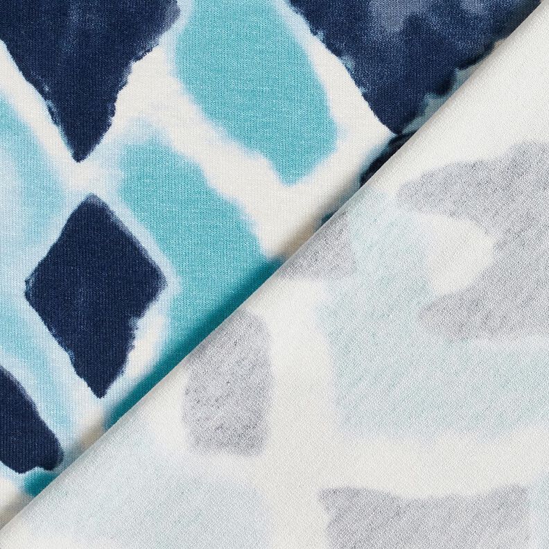 Viskosejersey Ikat-Muster – himmelblau/nachtblau, image number 4