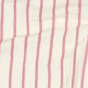 Musselin/ Doppel-Krinkel Gewebe garngefärbte Streifen  | Poppy Fabrics – pastellviolett/wollweiss, 