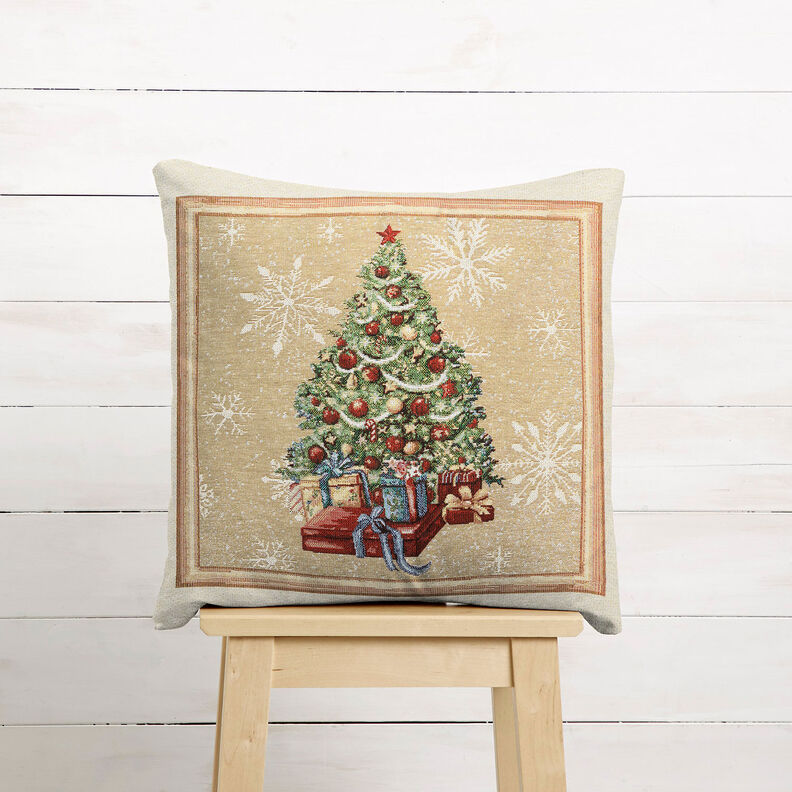 Dekopanel Gobelin Tannenbaum – karminrot/hellbeige,  image number 6