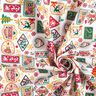 Baumwollstoff Popeline Weihnachtsbilder – weiss/karminrot,  thumbnail number 3