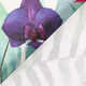 Outdoorstoff Canvas Exotische Blumen – weiss/grün,  thumbnail number 4