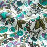 Baumwollpopeline Paisley-Blumen – elfenbein/smaragdgrün,  thumbnail number 2