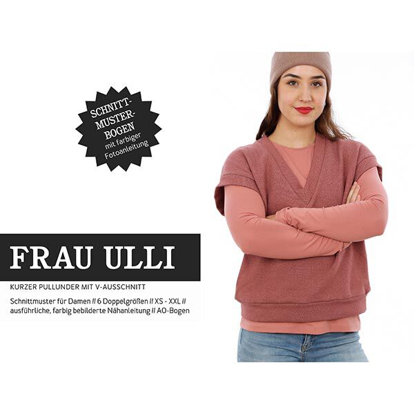 FRAU ULLI kurzer Pullunder mit V-Ausschnitt | Studio Schnittreif | XS-XXL,  image number 1