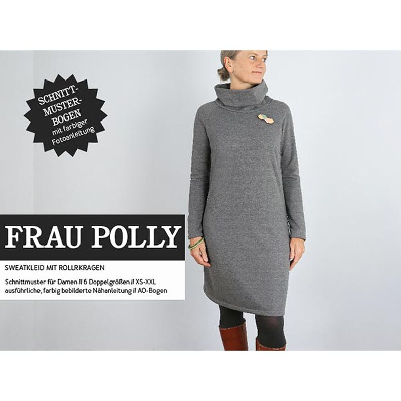 FRAU POLLY gemütliches Sweatkleid mit Rollkragen | Studio Schnittreif | XS-XXL,  image number 1