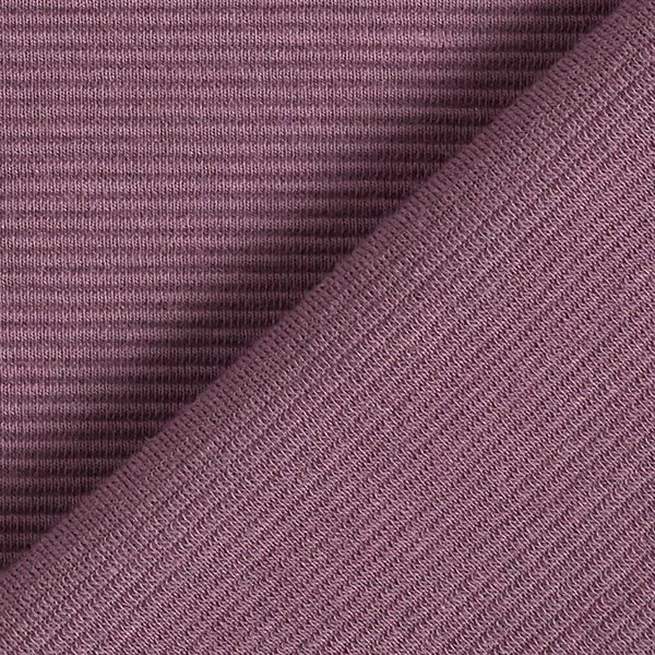 Ottoman-Rippenjersey Uni – aubergine | Reststück 100cm