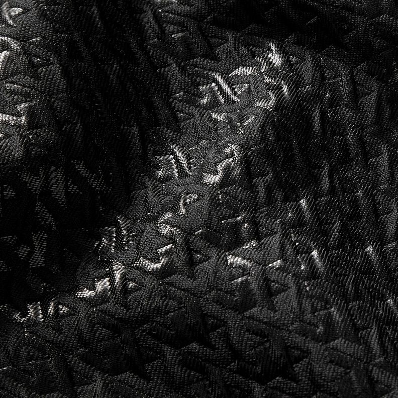 Cloqué Glitzer-Hahnentritt – schwarz,  image number 2