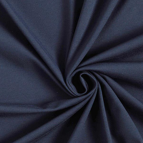 Baumwolljersey Medium Uni – nachtblau | Reststück 50cm