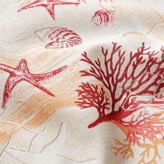 Dekostoff Canvas Maritime Collage – rot/orange, 