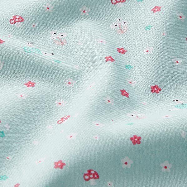 Popeline Igel und Pilze  – babyblau,  image number 2