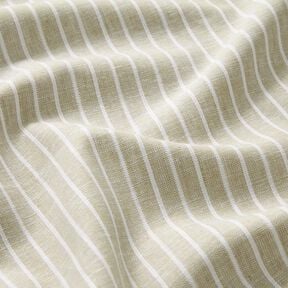 Leinen-Baumwoll-Mix breite Streifen – dunkelbeige/weiss,  Leinen-Baumwoll-Mix breite Streifen – dunkelbeige/weiss,