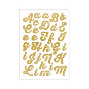 Bügelfolie Glitter A-Z – gold metallic | Rico Design, 