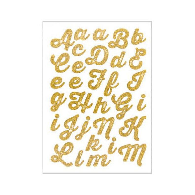 Bügelfolie Glitter A-Z – gold metallic | Rico Design,  image number 1