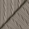 Strick Cloqué Zopfmuster – seidengrau,  thumbnail number 4