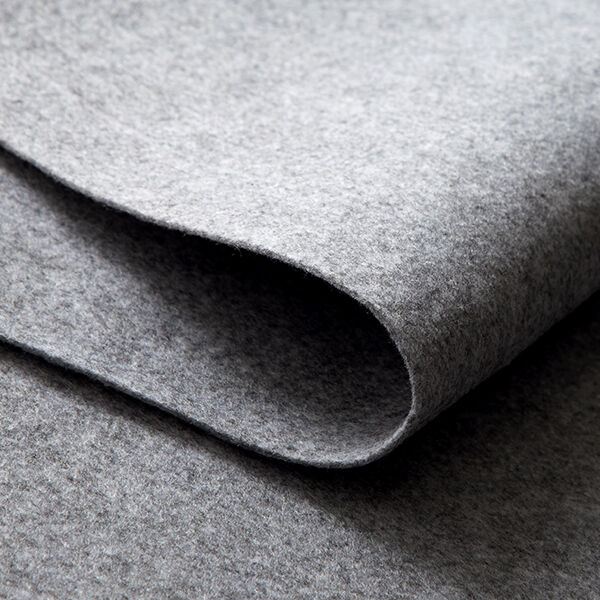Filz 180 cm / 2mm stark Melange – hellgrau | Reststück 50cm