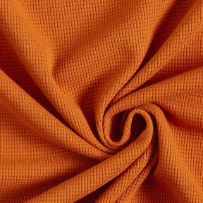 Mini Baumwoll-Waffeljersey Uni – terracotta, 