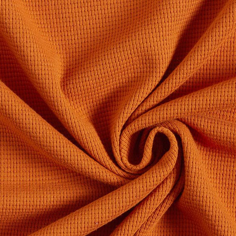 Mini Baumwoll-Waffeljersey Uni – terracotta,  image number 1