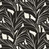Dekostoff Panama elegante Blätter – schwarz/natur,  thumbnail number 1
