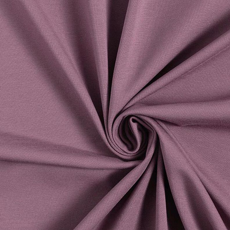 Baumwolljersey Medium Uni – aubergine | Reststück 90cm,  image number 1