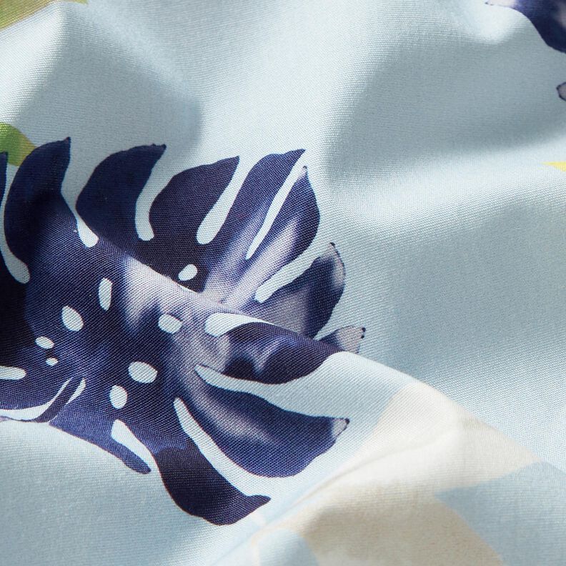 Baumwollstoff Tropenblumen – hellblau,  image number 3