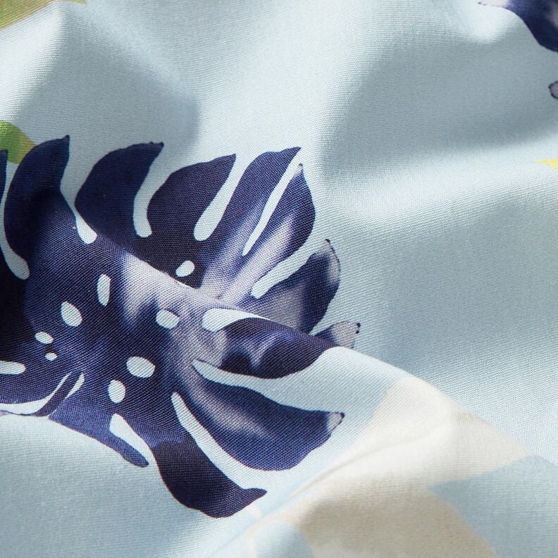 Baumwollstoff Tropenblumen – hellblau, image number 3
