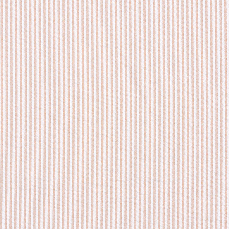 Seersucker Baumwollmix Streifen – beige/wollweiss,  image number 1