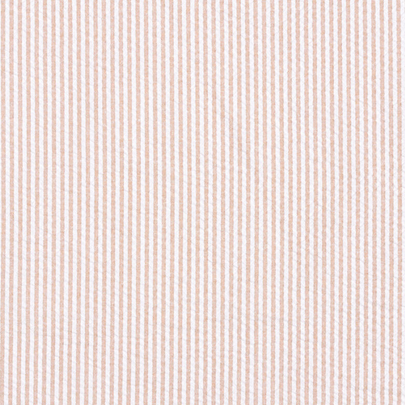 Seersucker Baumwollmix Streifen – beige/wollweiss,  image number 1