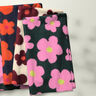 Teddyplüsch Blumen | Poppy Fabrics – dunkelgrün/pink,  thumbnail number 6