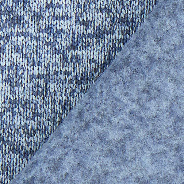Strickfleece – blau | Reststück 100cm