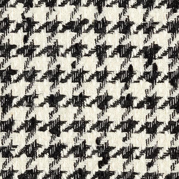 Lockeres Wollmix-Gewebe Hahnentritt – schwarz/weiss, image number 1