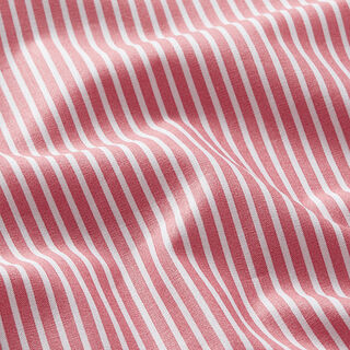 Baumwollpopeline Streifen – rosa/weiss, 