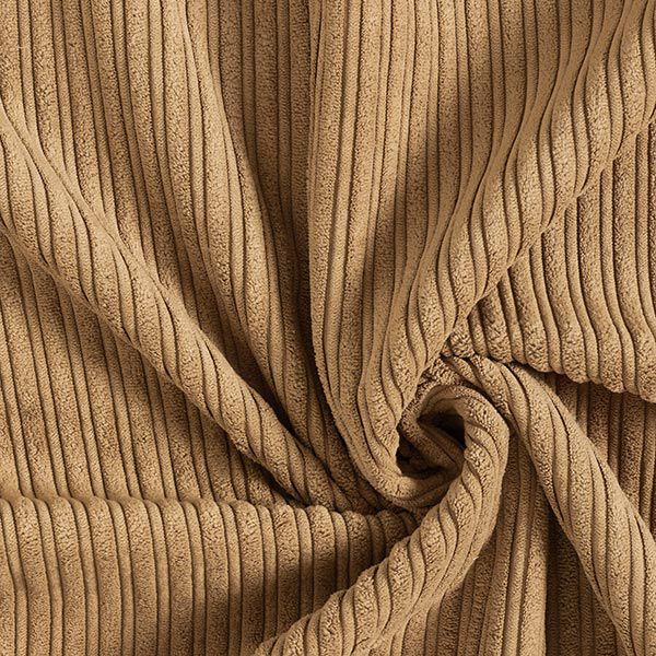 Breitcord mit flauschiger Fellabseite Uni – beige | Reststück 50cm