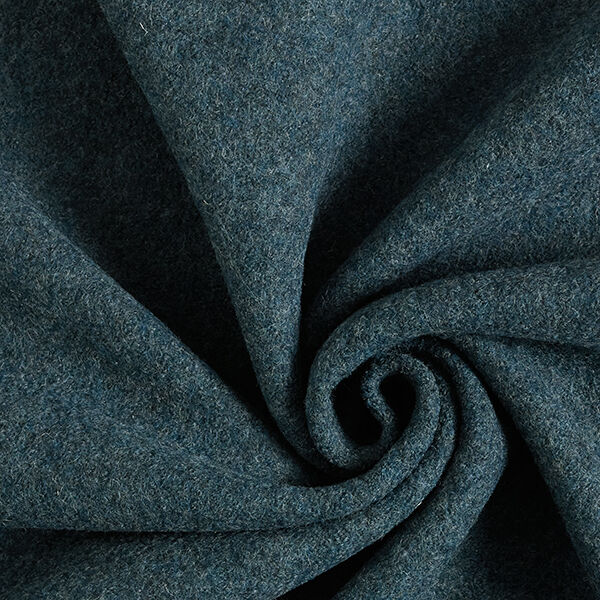 Woll-Walkloden Melange – ozeanblau | Reststück 50cm