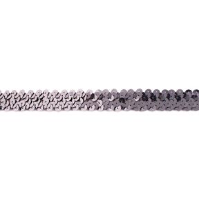 Elastische Paillettenborte [20 mm] – altsilber metallic, 