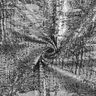 Strickstoff Metallic Print abstrakt – silber metallic/schwarz,  thumbnail number 4