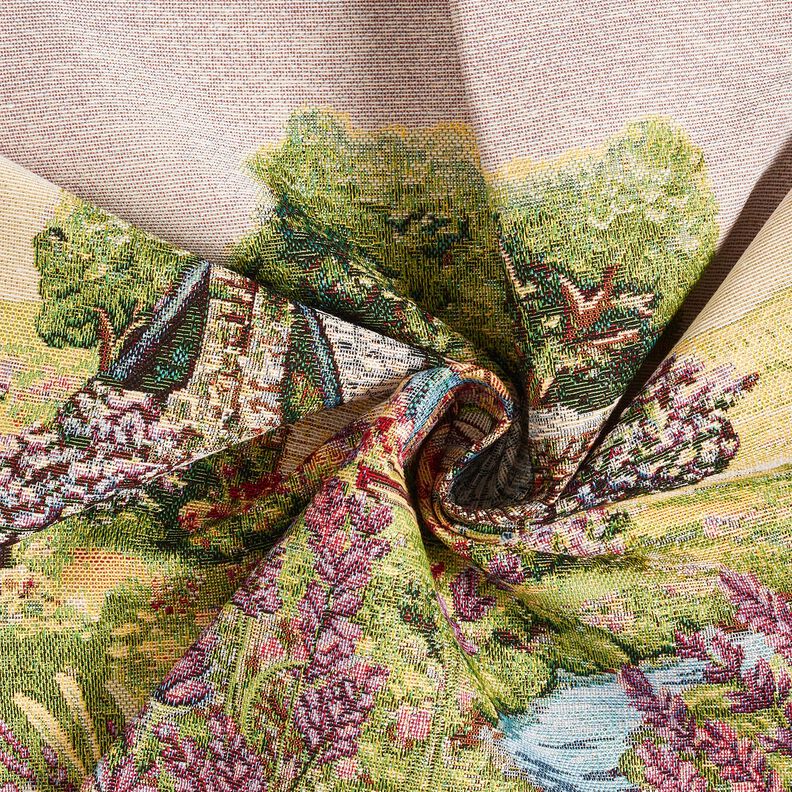 Dekopanel Gobelin romantisches Häuschen – hellbeige/lavendel,  image number 3