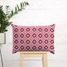 Dekostoff Canvas Stickerei-Look – bordeauxrot/pink,  thumbnail number 6