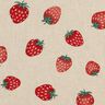 Dekostoff Halbpanama kleine Erdbeeren – rot/natur,  thumbnail number 5