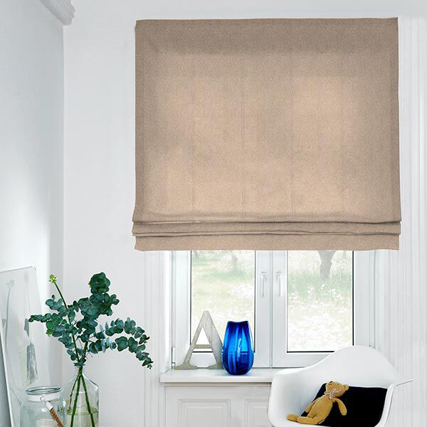 Dekostoff Halbpanama Chambray recycelt – mittelbraun