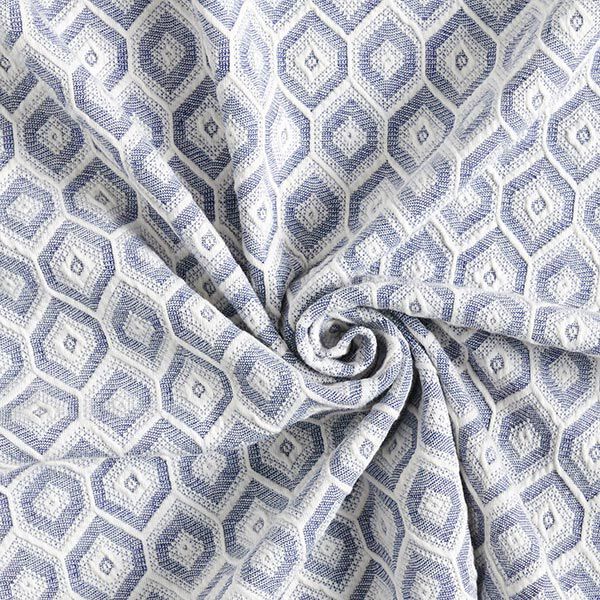 Strickjacquard Rauten – blau, image number 3