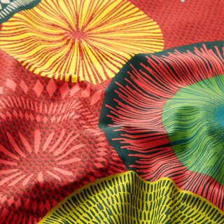 Dekostoff Baumwollköper Großes Mandala – rot, 